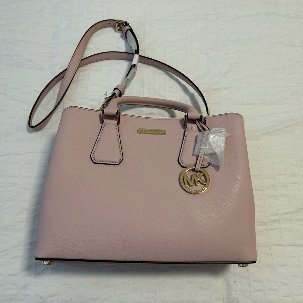 Michael Kors leather satchel pink blossom